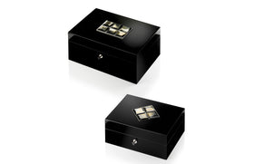 Black Lacquer and Polished Horn Boxes