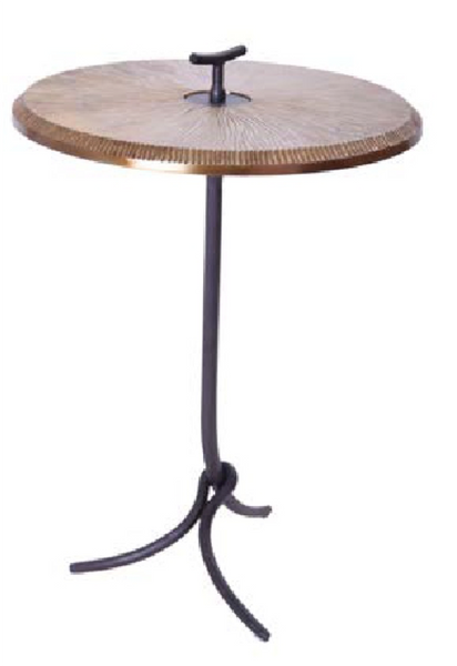 Brass Top Side Table
