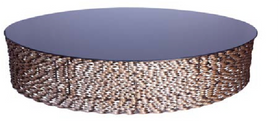 Gold Wave Base Center Table