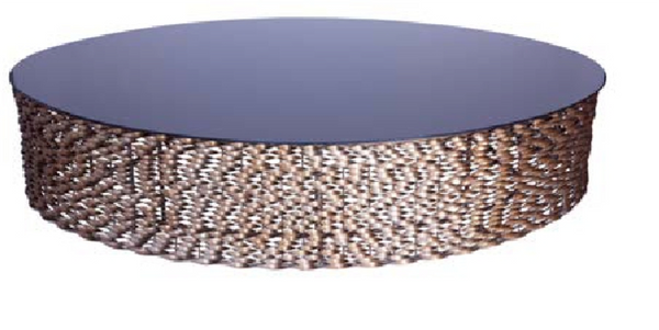 Gold Wave Base Center Table