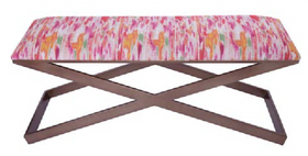 Silk Covered Bench