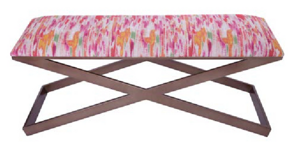 Silk Covered Bench