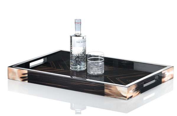 High Gloss Lacquer and Horn Tray
